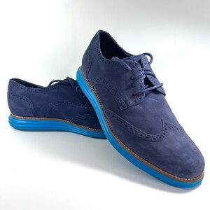 Men's Blue Suede Brogues